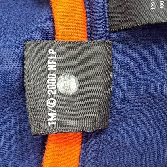 Y2K Denver Broncos stitched SM logo blue & orange XL NFL long sleeve t-shirt - Picture 6 of 7